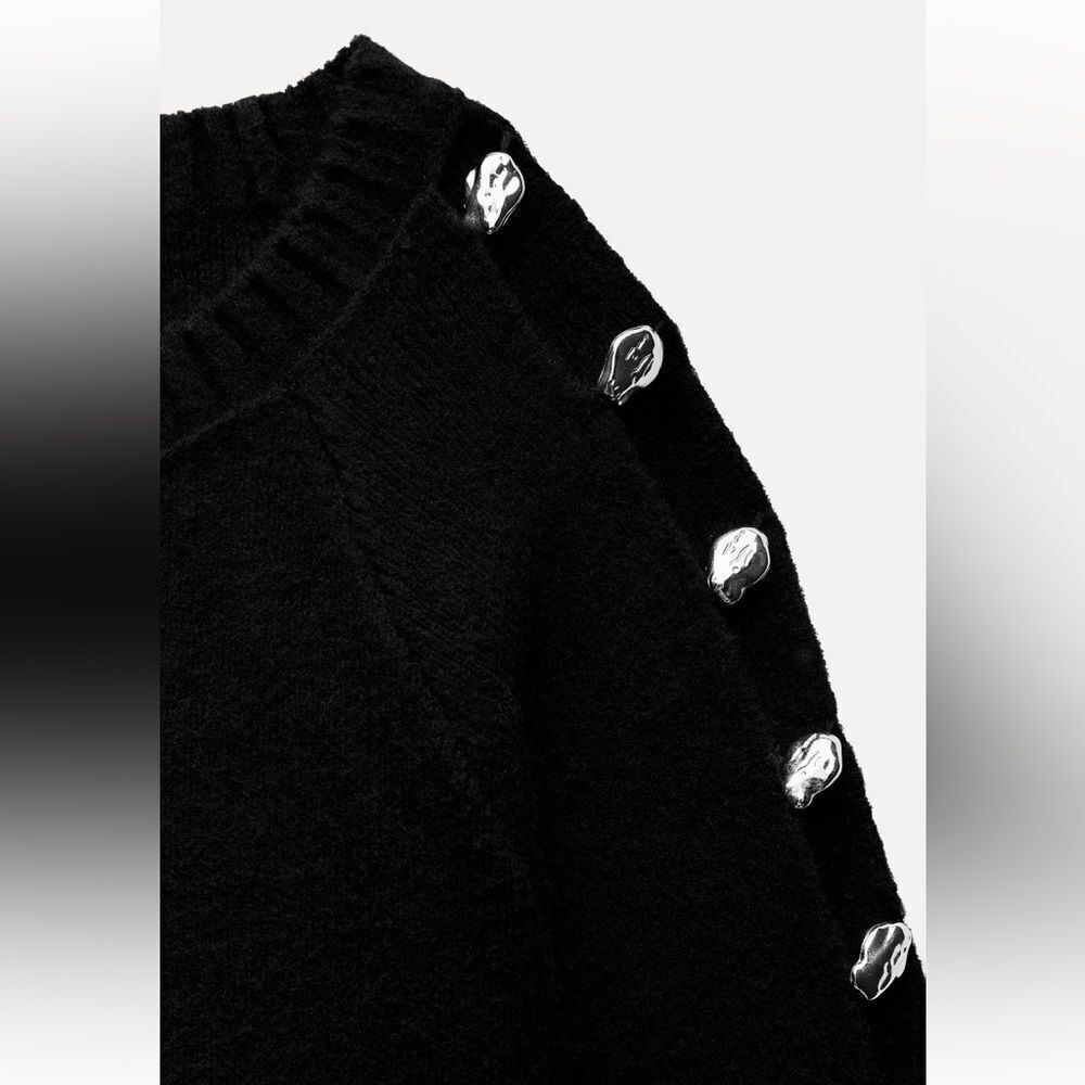 Zara bobble sleeve knit sweater - Picture 2 of 5